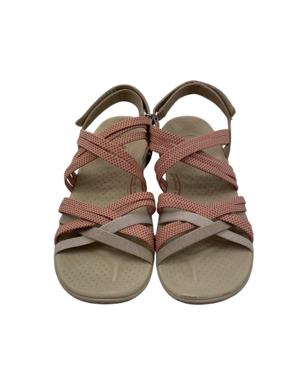 Skechers Washable Reggae Cup Sport Sandals Smitten By You Taupe/Coral Size 11 - Picture 3 of 10